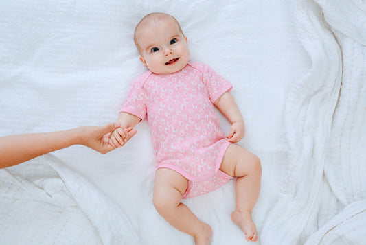 Organic Cotton Summer Onesie - Coral in Pink