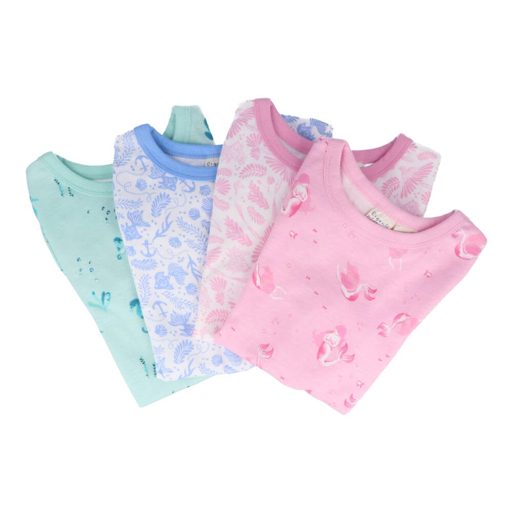 Children's Organic Cotton Short Pyjama Set - Blush Wings Pink