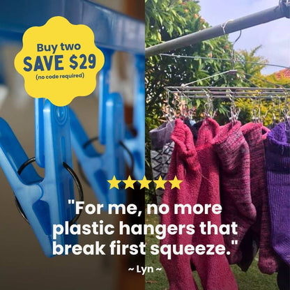 Stainless Steel Sock Hanger 304S Grade with 18 Pegs