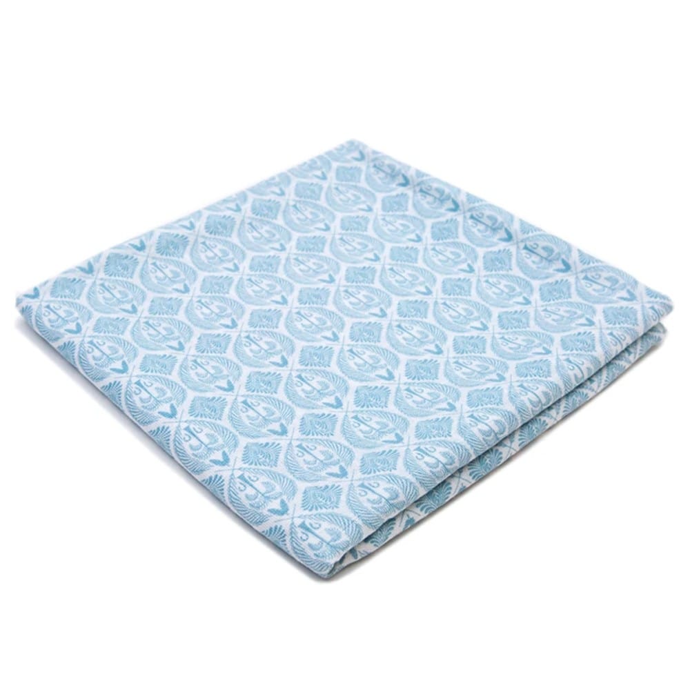 Organic Nights 100% Organic Cotton Muslin Swaddle- Blue Tropics